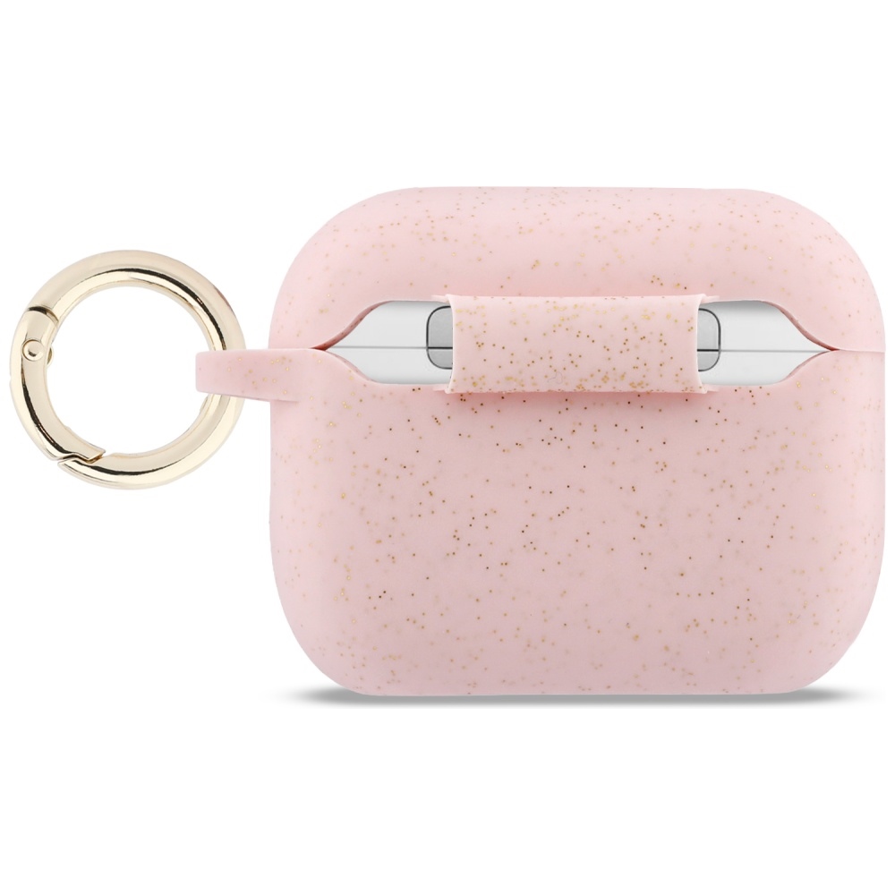 Guess Silicone Glitter Ring, wyjątkowe etui licencjonowana kolekcja modny styl, luksusowe, różowy z brokatem