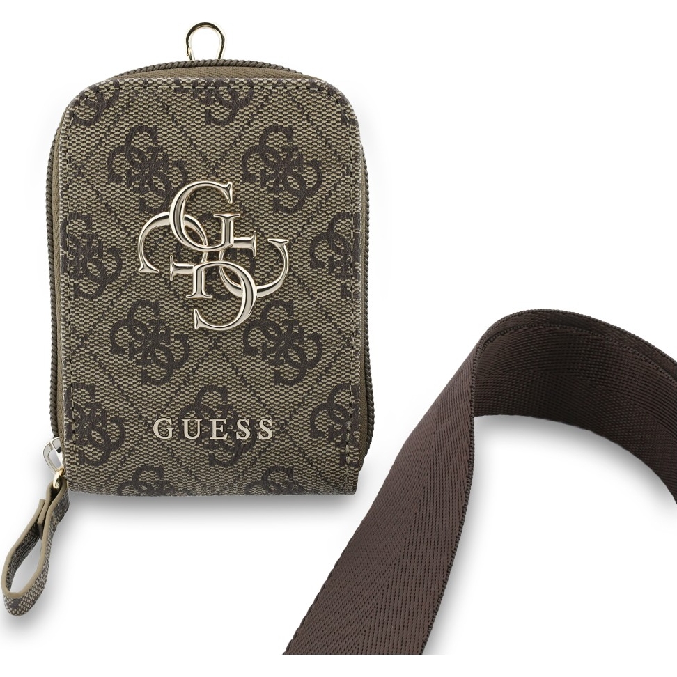 Guess Universal Crosbody 4G Strap Small Purse Metal Logo, praktyczny zamykany portfel z logo, [kolor-nazwa]