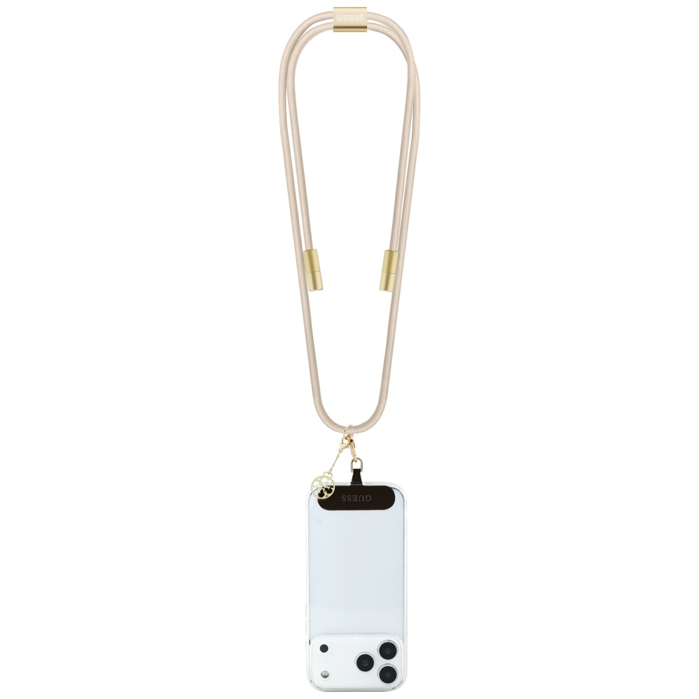 Smycz Guess USB-C Charging Cable Crossbody w kolorze bężowym