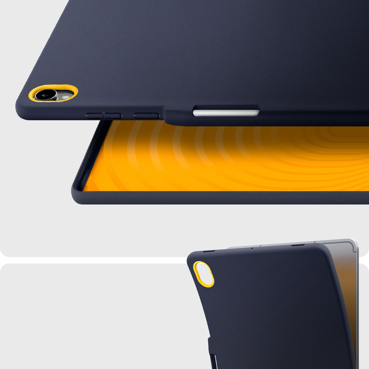 Etui Spigen Nano Pop do Galaxy Tab S11, granatowo-żółte