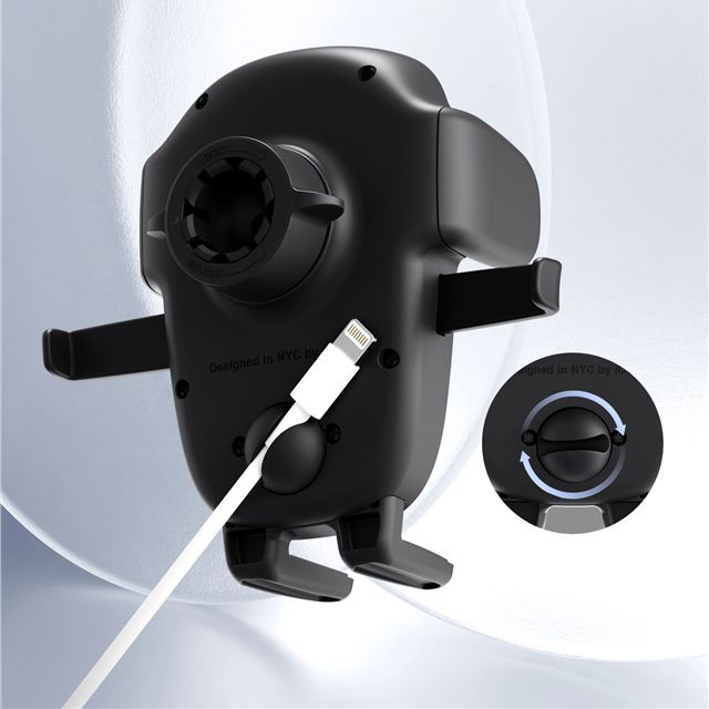 Uchwyt samochodowy na szybę / deskę rozdzielczą iOttie Easy One Touch 6 Dash & Windshield, czarny. Organizer przewodów stylowa estetyka samochodu, nowoczesna