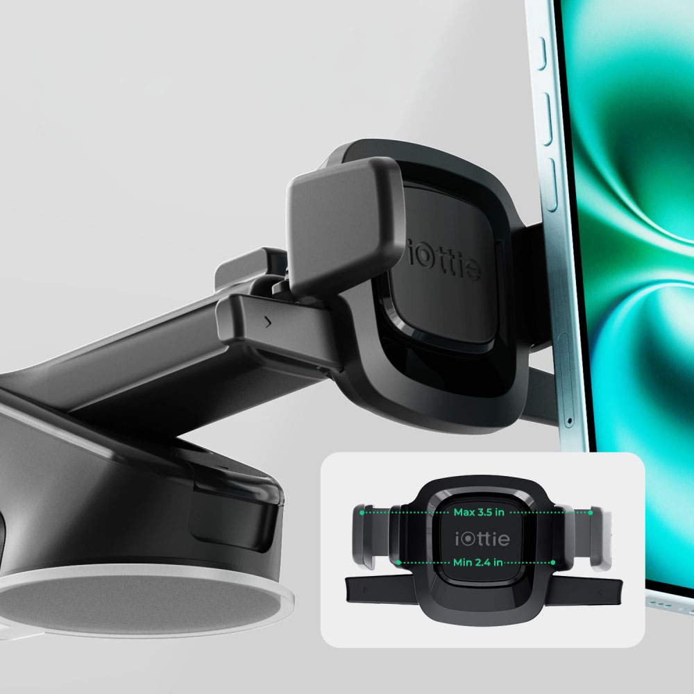 iOttie Easy One Touch Mini Pro, uchwyt z żelową przyssawką, mocny montaż samochodowy, [kolor-nazwa]