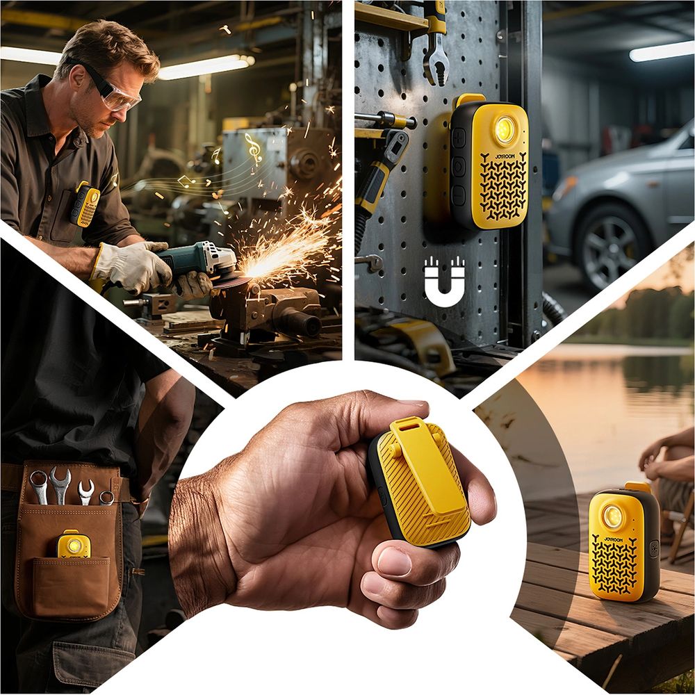 Maya Series JR-MS03 Portable Wireless Speaker Joyroom, stabilna łączność bluetooth szybka reakcja, przenośny, żółto-czarny