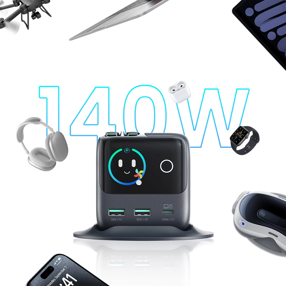 Joyroom JR-TRD01, szybkie ładowanie automatyczne dopasowanie mocy uniwersalny, szary