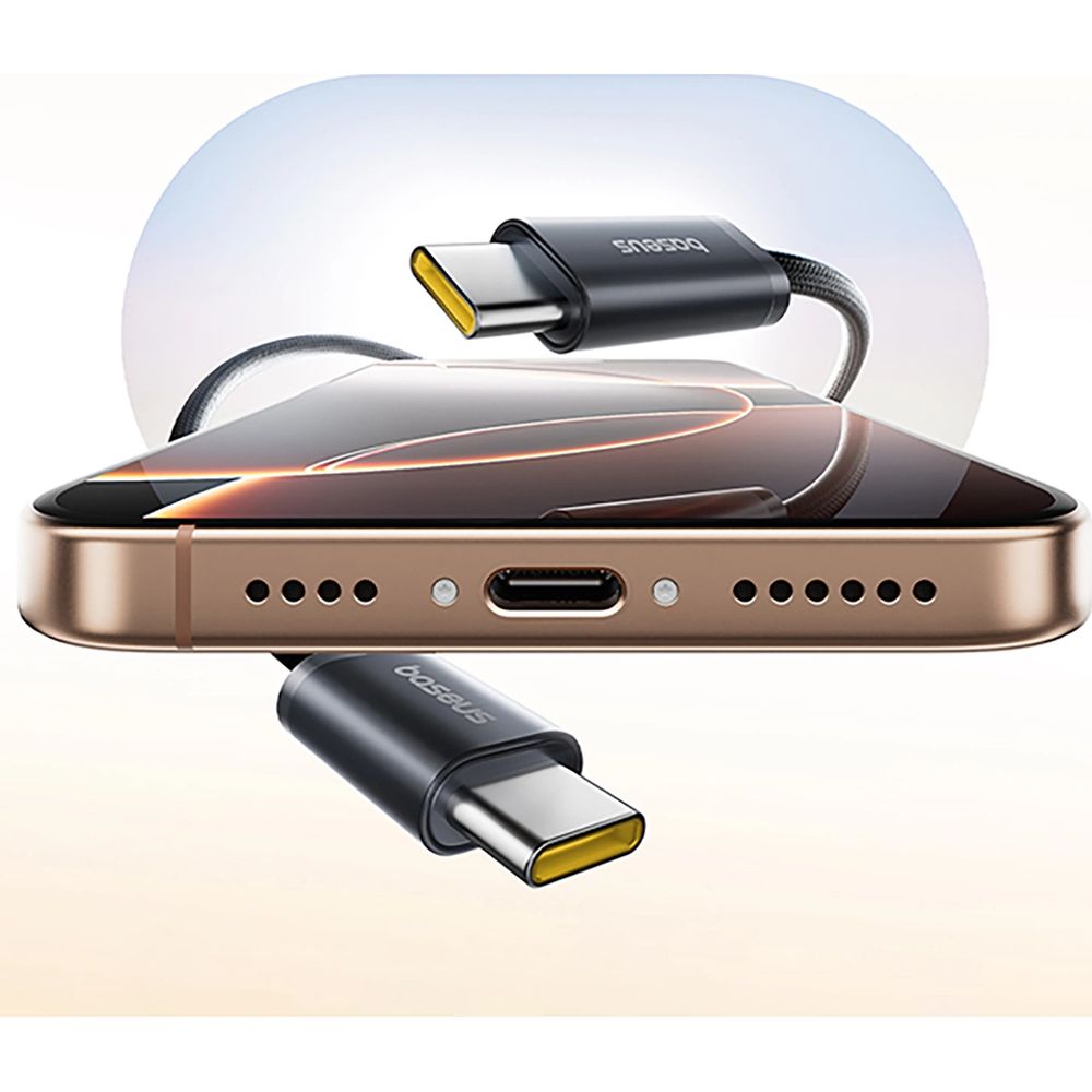 Kabel magnetyczny z oplotem USB-C - USB-C, Baseus Dynamic 4 Pro 100W PD, 1 m, biały