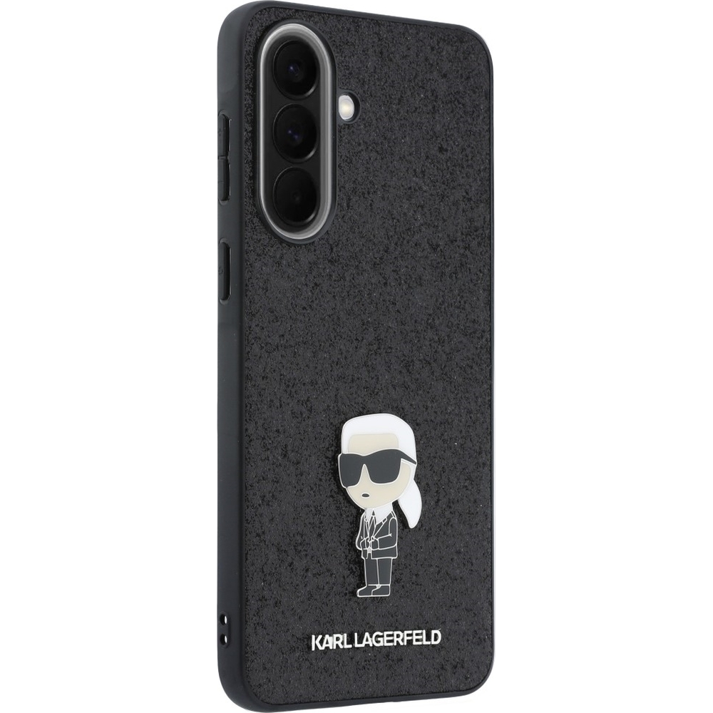 Karl Lagerfeld Fixed Glitter, dopracowane detale i komfort użytkowania, luksusowy akcent, czarne brokatowe z logo Karla