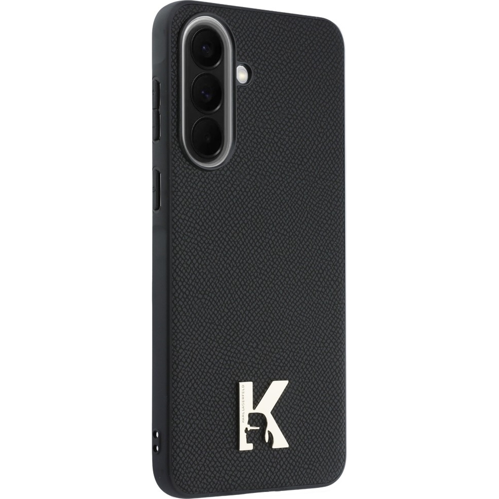Karl Lagerfeld Hardcase Leather, ochrona, perfekcyjnie dopasowane, czarne z logo K