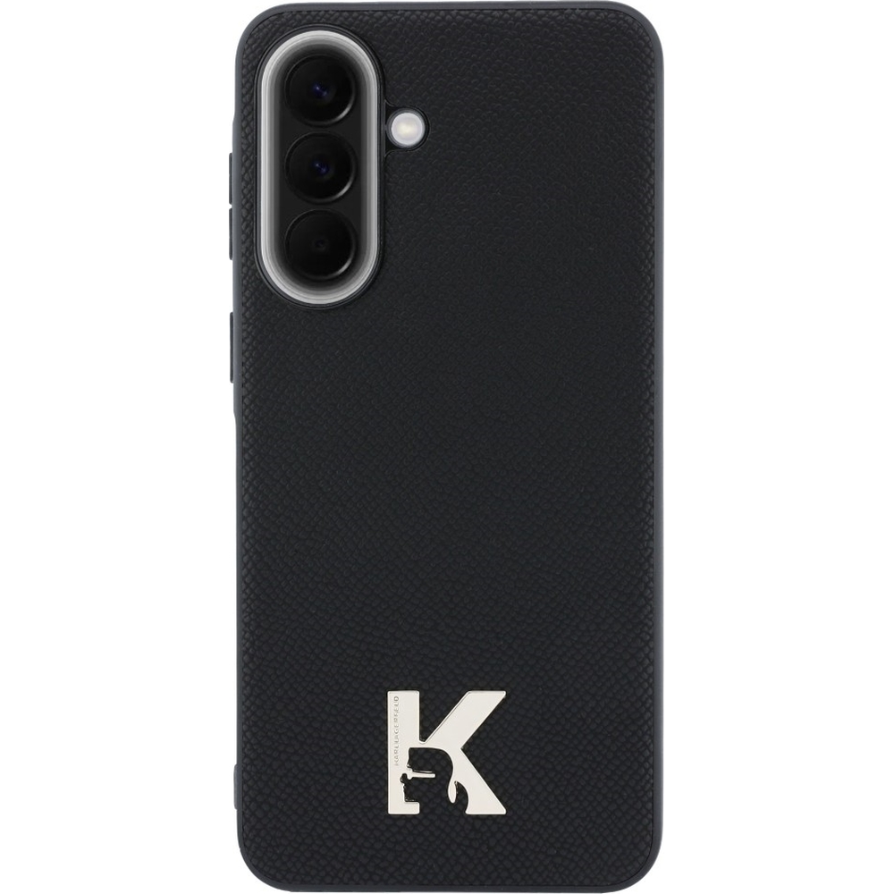 Karl Lagerfeld Hardcase Leather, wygodne użytkowanie na co dzień, praktyczne funkcje, czarne z logo K