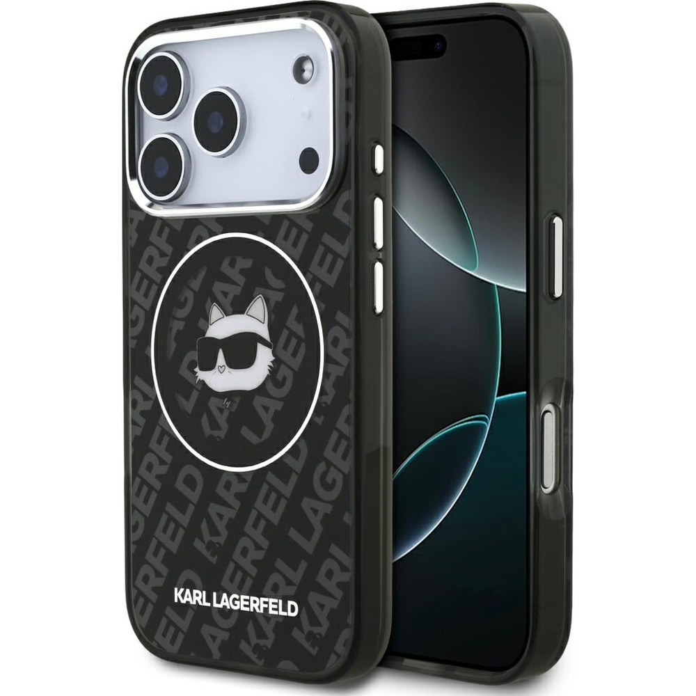 Karl Lagerfeld IML Choupette Head Logo MagSafe, ochronny case elegancki modny designerski, czarne