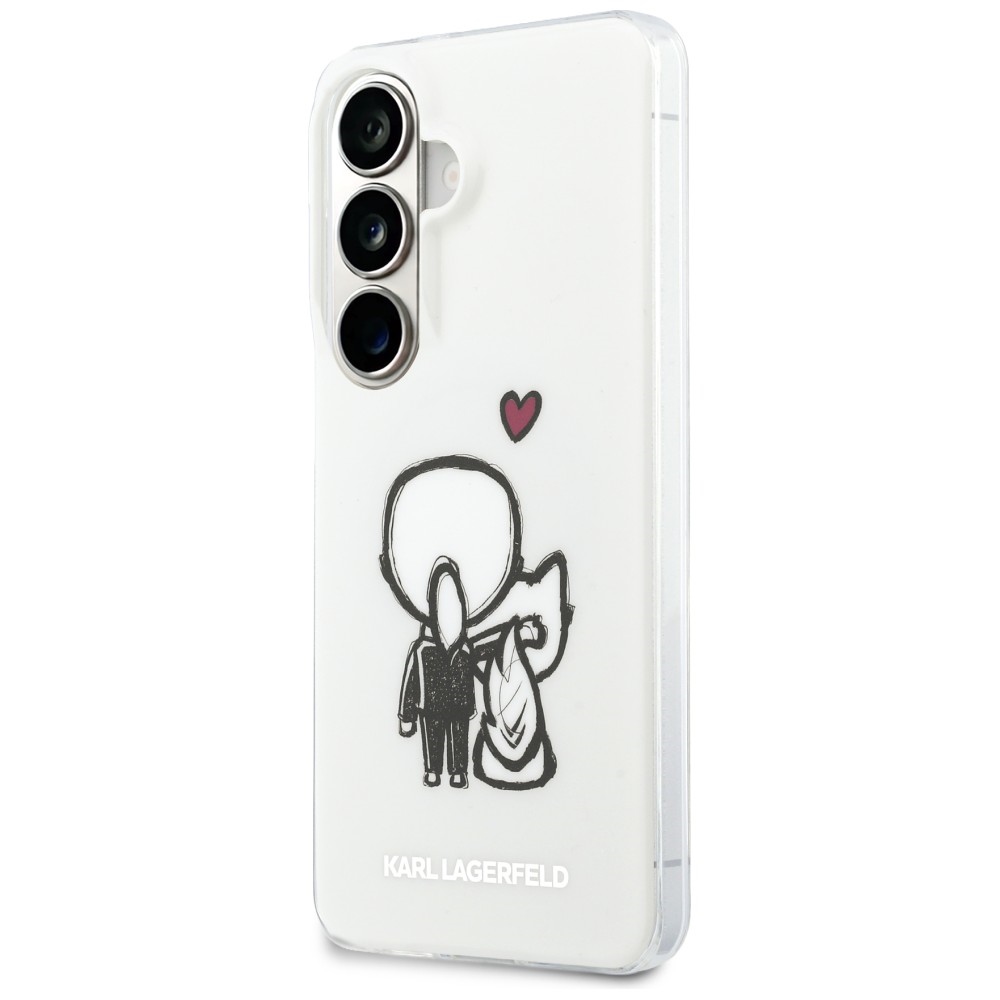 Karl Lagerfeld IML Print MagSafe, ochrona przed wstrząsami i upadkiem, zabezpieczenie telefonu, przezroczyste z wzorem projektanta i Choupette