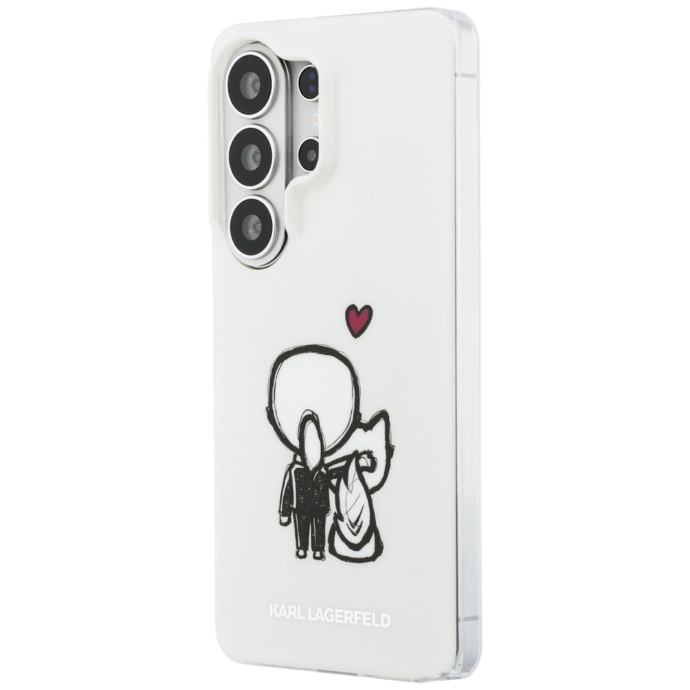 Karl Lagerfeld IML Print MagSafe, ochrona przed wstrząsami i upadkiem, zabezpieczenie telefonu, przezroczyste z wzorem projektanta i Choupette