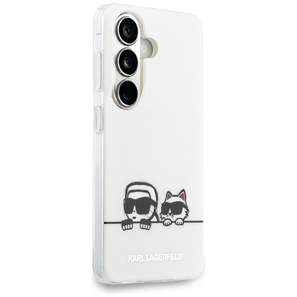 Karl Lagerfeld IML Print MagSafe, trwały wzór galwaniczny, odporność na ścieranie, modny styl, przezroczyste z wzorem projektanta i Choupette