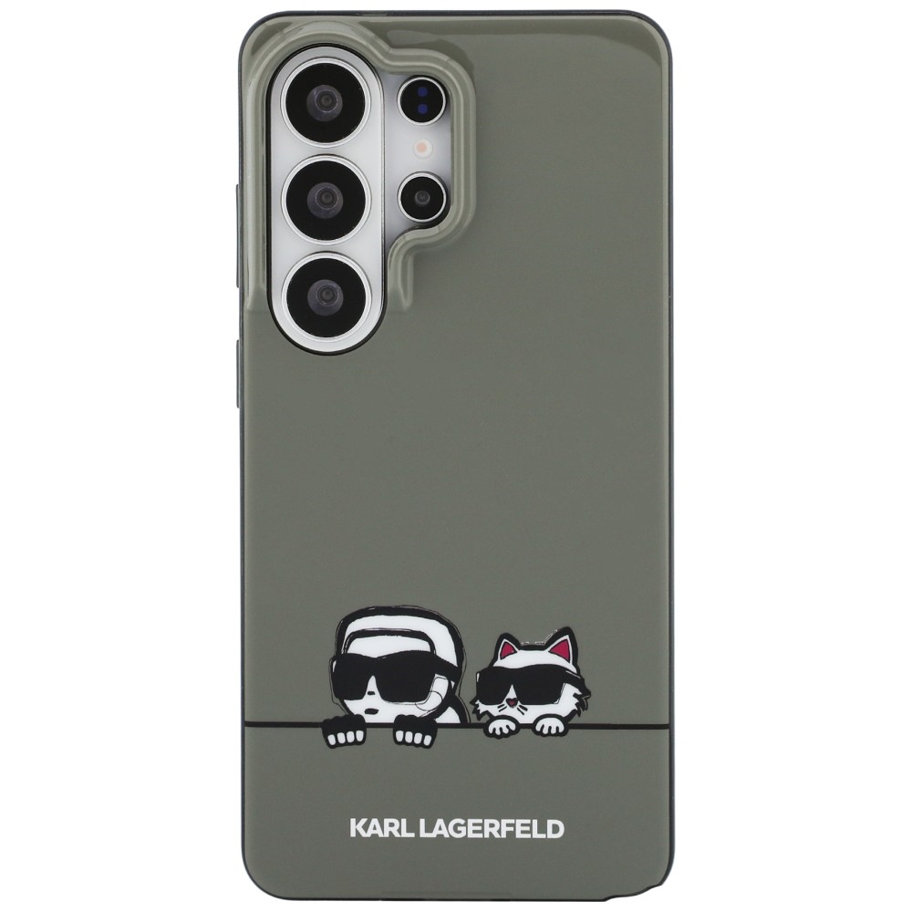 Karl Lagerfeld IML Print MagSafe, trwały wzór galwaniczny, odporność na ścieranie, modny styl, przydymione z wzorem projektanta i Choupette