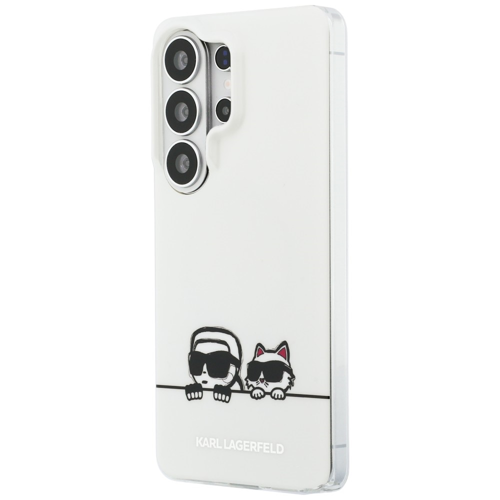 Karl Lagerfeld IML Print MagSafe, ochrona przed wstrząsami i upadkiem, zabezpieczenie telefonu, przezroczyste z wzorem projektanta i Choupette