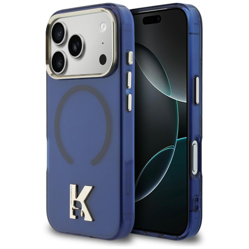 Karl Lagerfeld IML K Head designerskie etui na telefon modny pokrowiec ochrona smartfona niebieskie