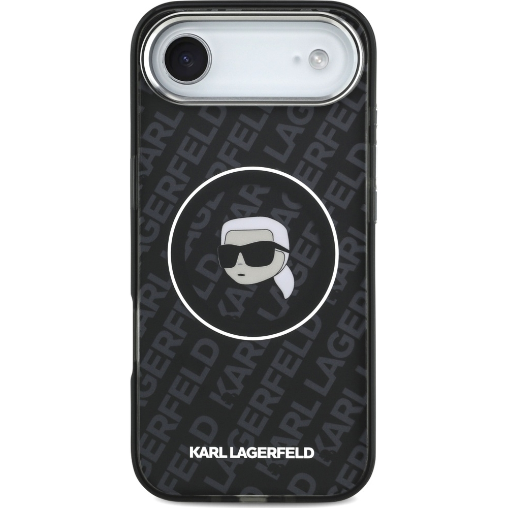 Karl Lagerfeld IML Karl Head Logo MagSafe, luksusowa grafika dopasowanie elegancja cienki ultra, czarne