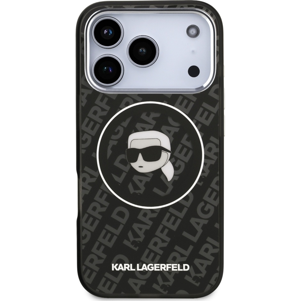 Karl Lagerfeld IML Karl Head Logo MagSafe, luksusowa grafika dopasowanie elegancja cienki ultra, czarne