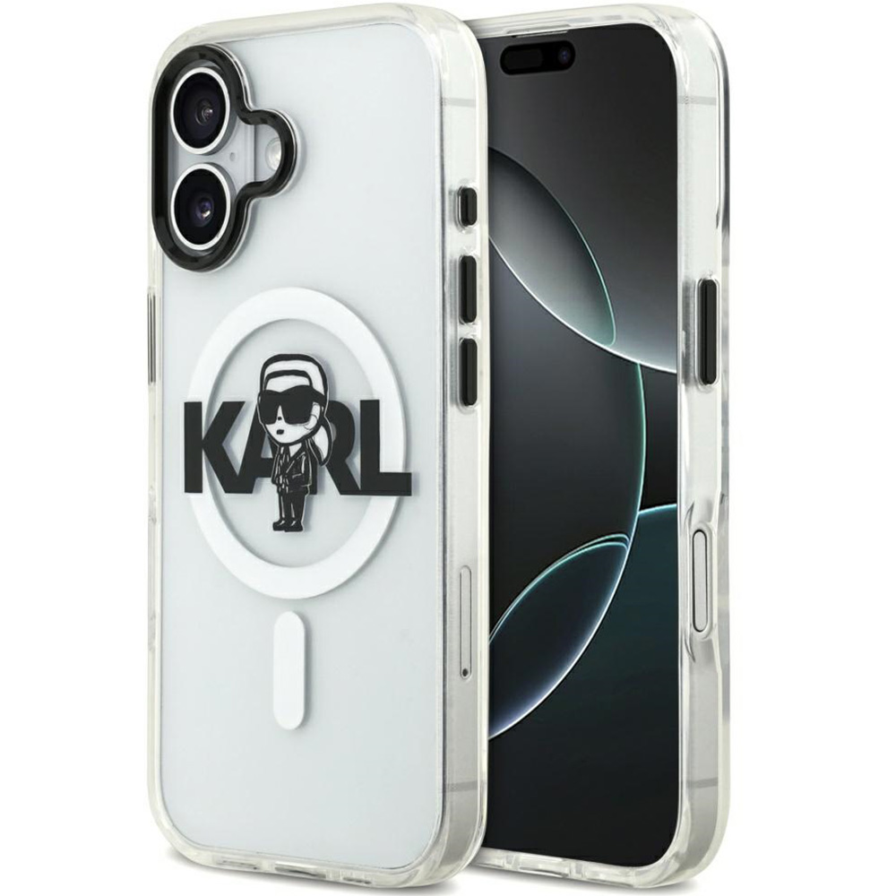Etui Karl Lagerfeld IML Karl Sketch Logo do MagSafe do iPhone 17, przezroczyste