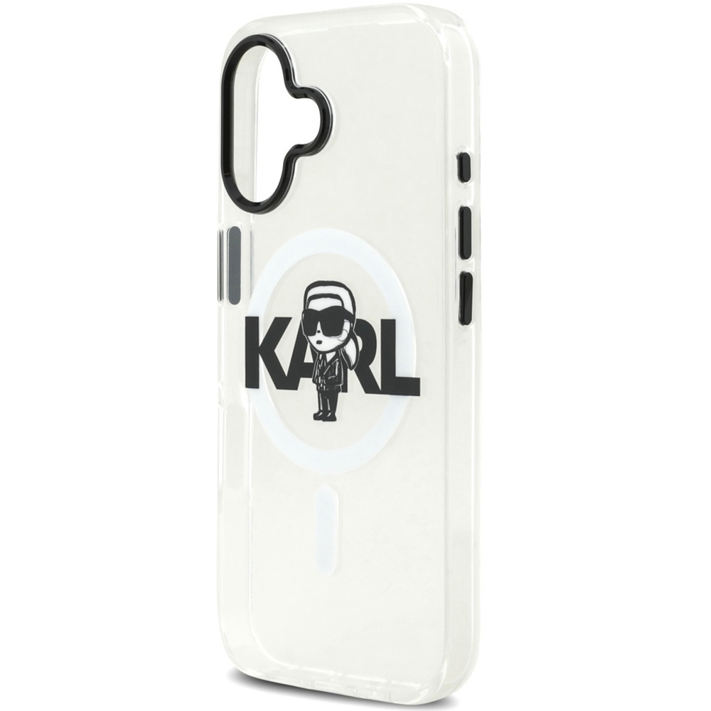 Etui Karl Lagerfeld IML Karl Sketch Logo do MagSafe do iPhone 17, przezroczyste