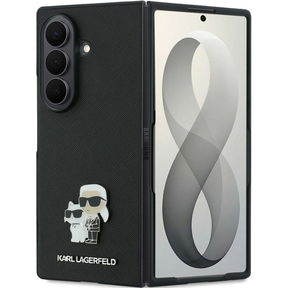 Etui Karl Lagerfeld Saffiano Pins do Galaxy Z Fold8 Ultra, czarne