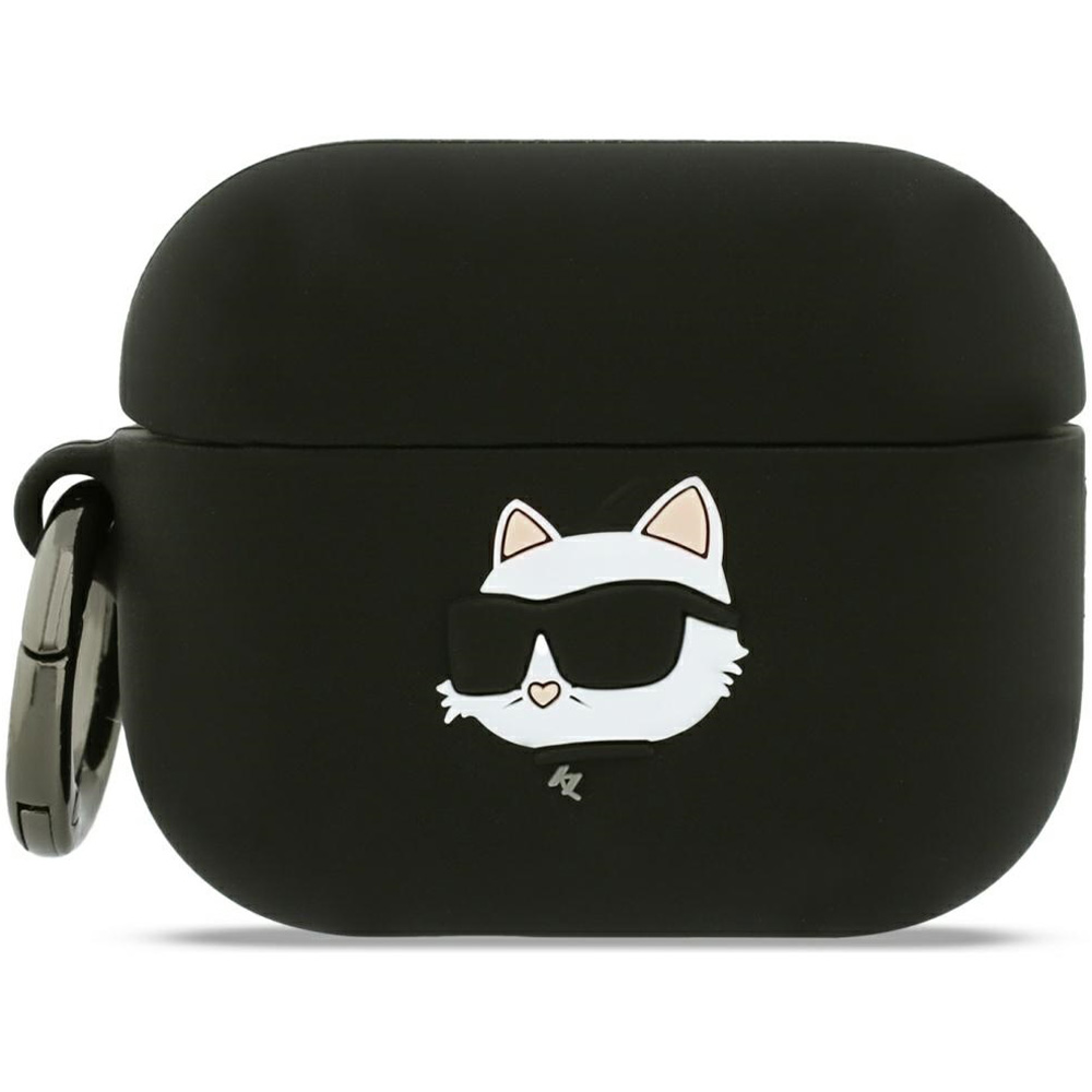 Etui Karl Lagerfeld Silicone Chaupette Head 3D do AirPods Pro 3, czarne