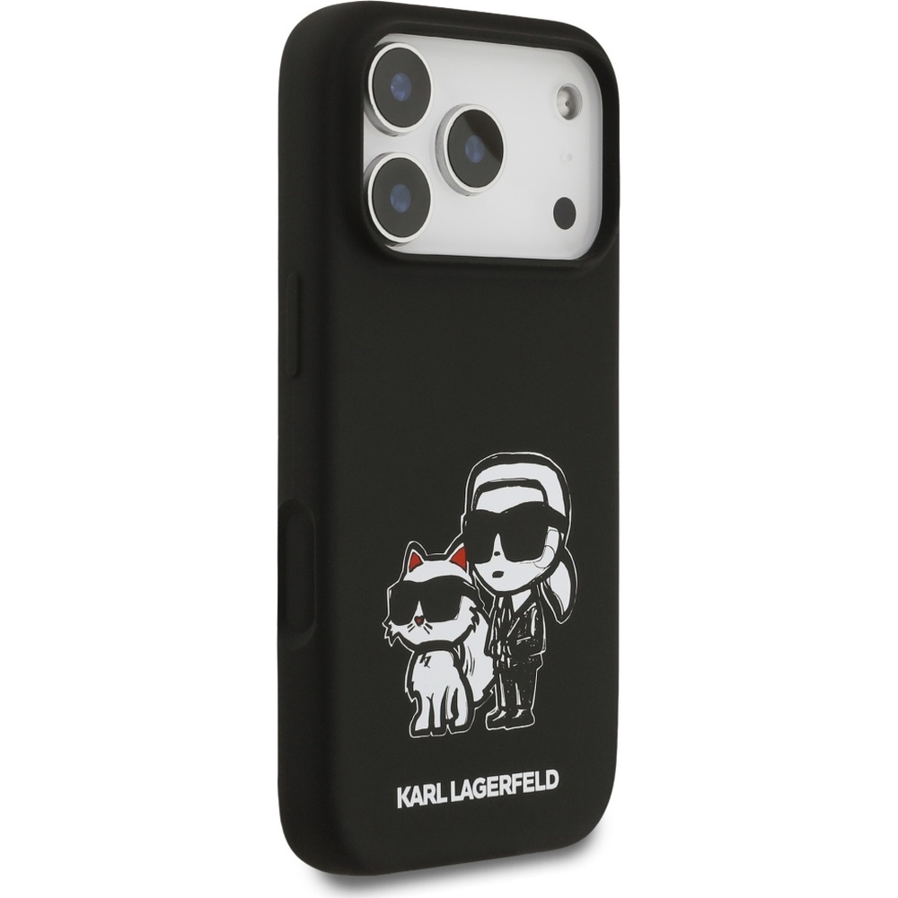 Karl Lagerfeld Silicone K C Sketch Logo MagSafe, łatwy montaż demontaż wygoda obsługa prosta, czarne
