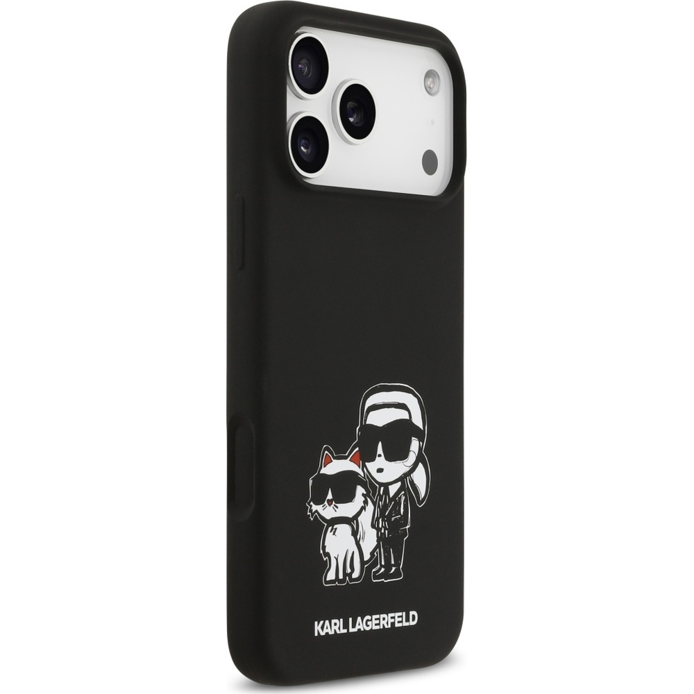 Karl Lagerfeld Silicone K C Sketch Logo MagSafe, łatwy montaż demontaż wygoda obsługa prosta, czarne