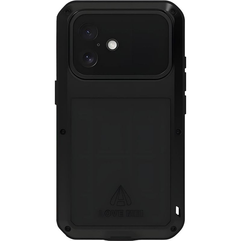 Etui Pancerne + szkło LOVE MEI Powerful do iPhone 17, czarne