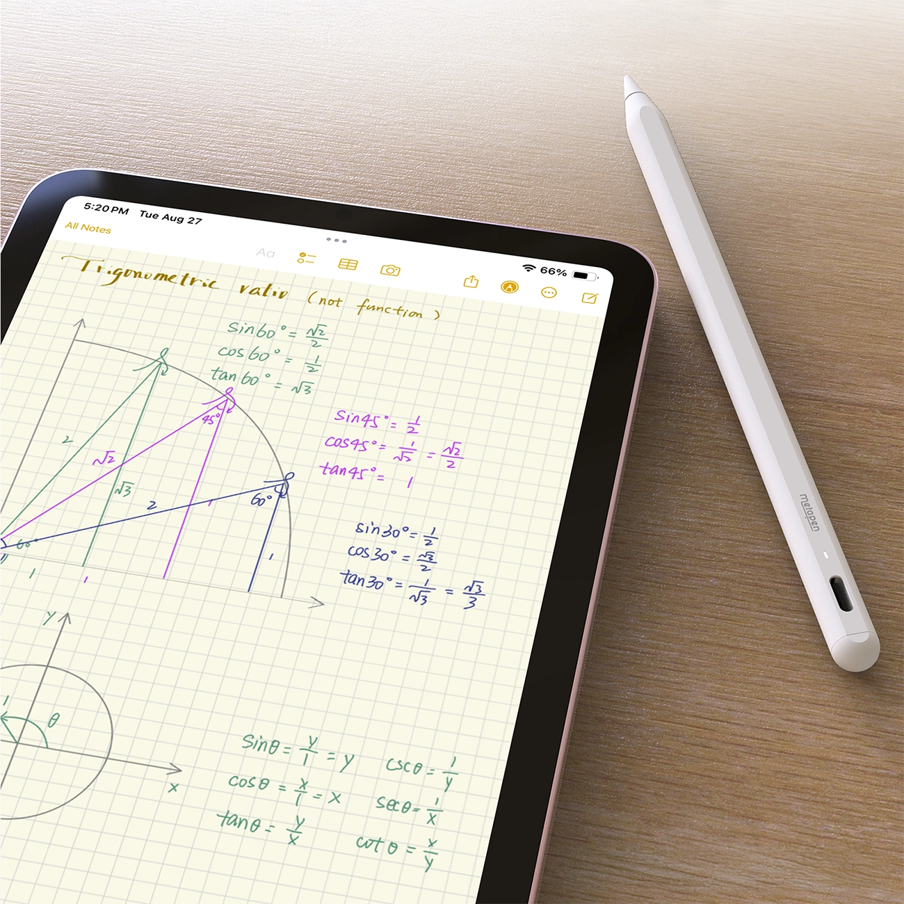 Rysik Metapen Pencil Air8 Pro do iPad 2018-2026, biały