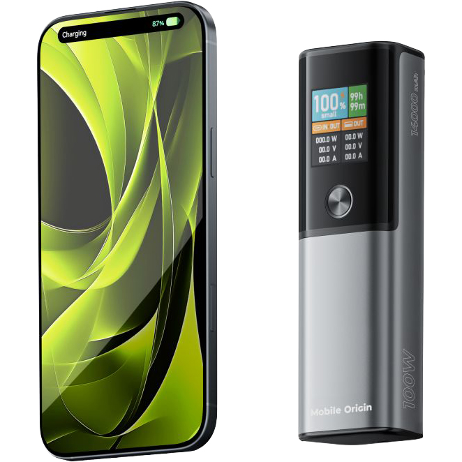 Mobile Origin PB12, ekran TFT informacyjny precyzyjny funkcjonalny, szaro-czarny