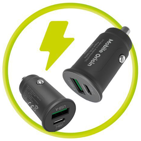 Mobile Origin CA19, kompaktowa ładowarka do auta, moc 30W, wygodna, czarna