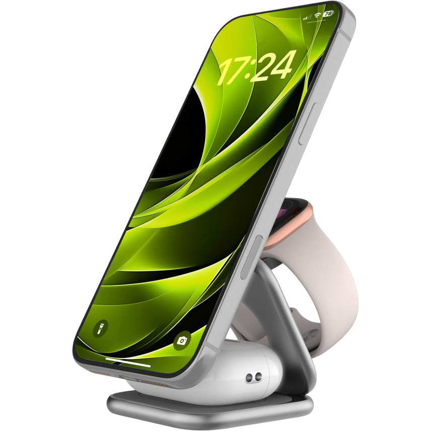 Mobile Origin UltraSlim Foldable Charger PW36, ładowanie trzech urządzeń, praktyczna, funkcjonalna, srebrna