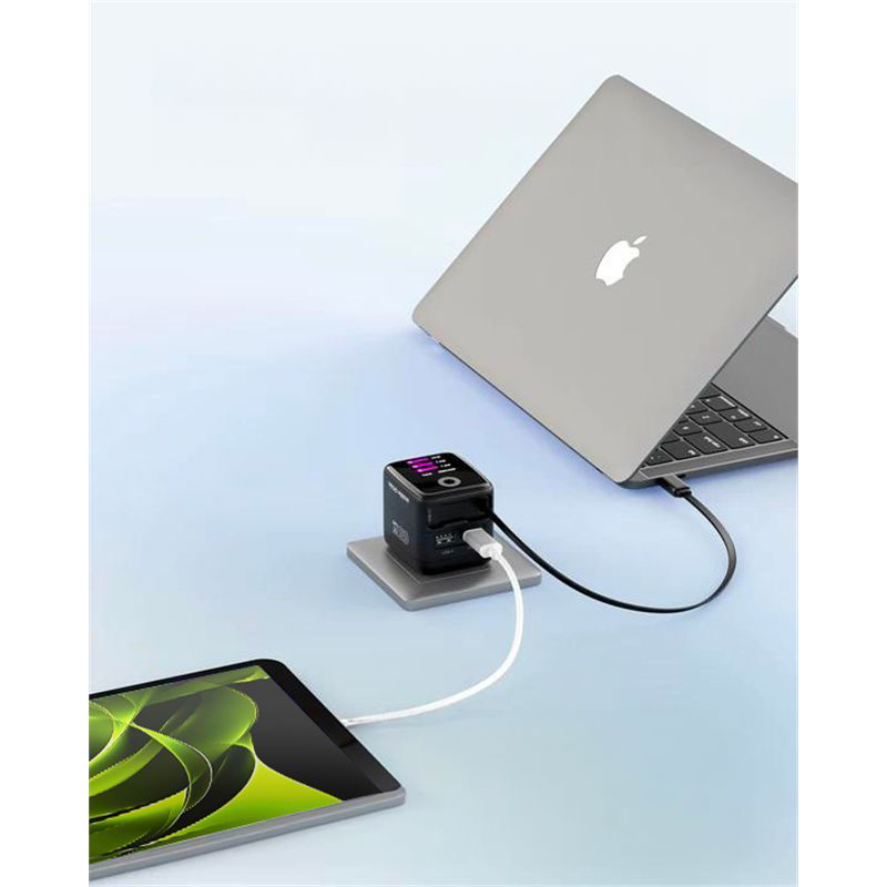 Mobile Origin PW3, kompaktowy adapter GaN do podróży, funkcjonalna, czarna