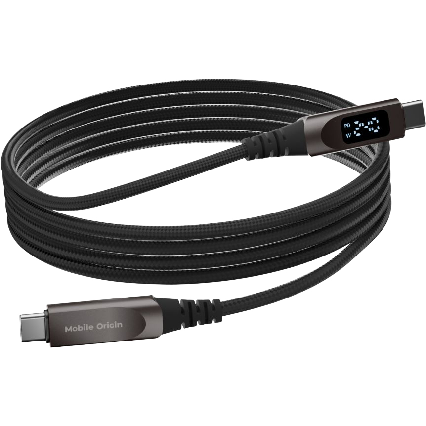 Mobile Origin CB4, szybkie ładowanie USB Power Delivery 3.1, wbudowany wyświetlacz LCD, czarny