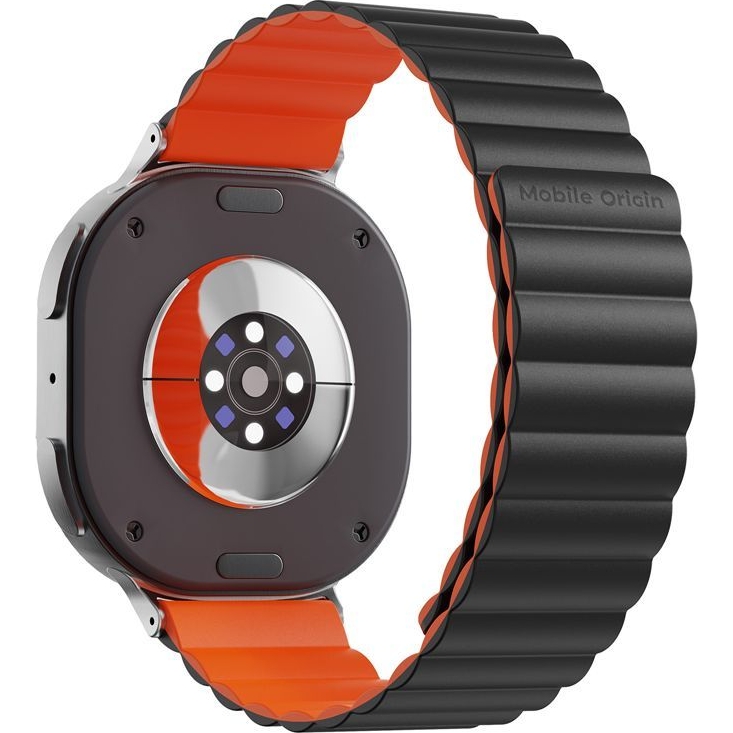 Silikonowy magnetyczny pasek Mobile Origin do Galaxy Watch 8 40 mm / 44 mm / 8 Classic 46 mm czarny