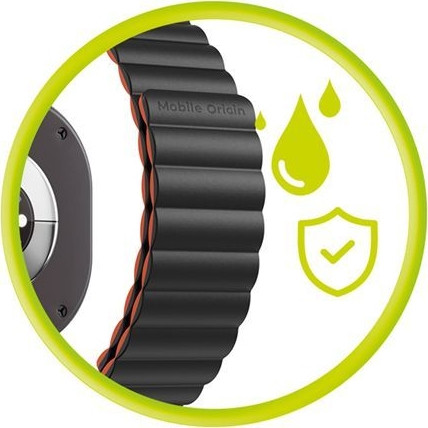 Silikonowy pasek magnetyczne zapisanie od Mobile Origin do Galaxy Watch 8 40 mm / 44 mm / 8 Classic 46 mm czarny