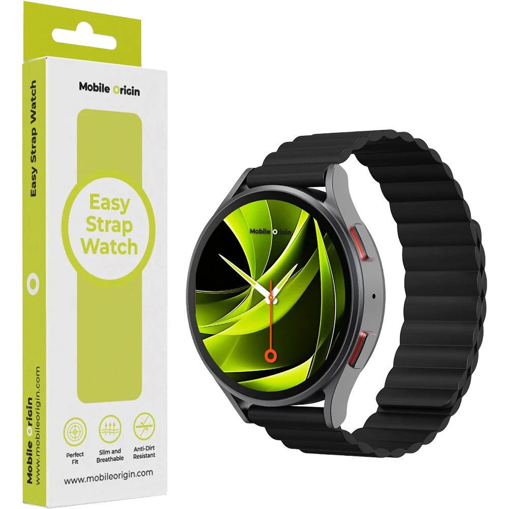 Mobile Origin Easy Strap Magnetic Watch, wygodny magnetyczny pasek do smartwatcha, komfortowy, czarny