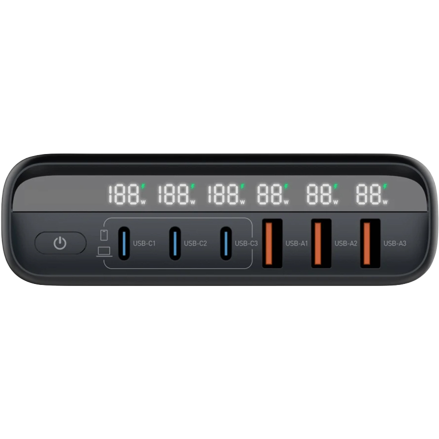 Mobile Origin Travel Charger Hub PW12, ergonomiczna konstrukcja, technologia GaN, smukła, czarna