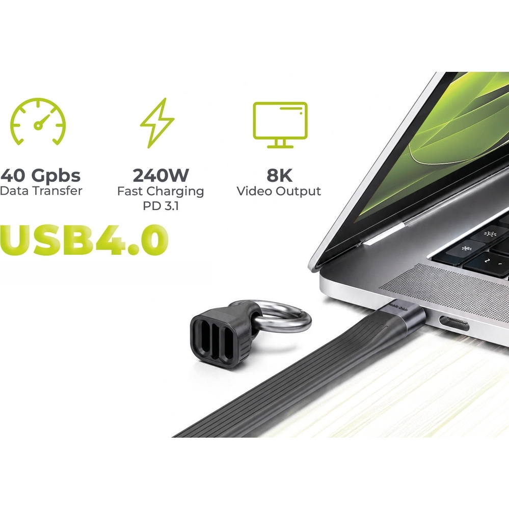 Mobile Origin CB17, kabel USB4 40 Gb/s z obsługą obrazu 8K 60 Hz, czarny