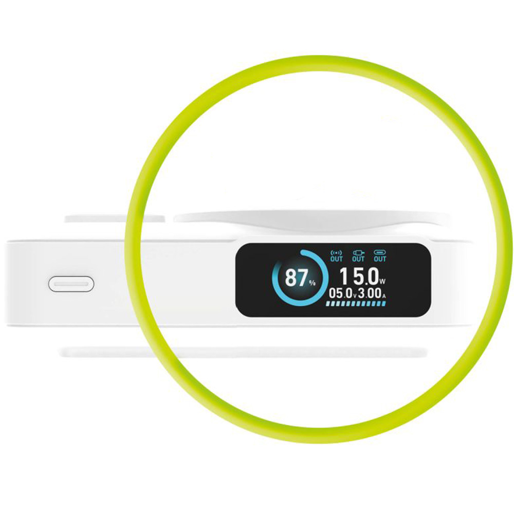 Powerbank indukcyjny Mobile Origin PB19 do MagSafe, Qi2 15W, USB-C 20W, 10 000mAh + kabel USB-C, biały