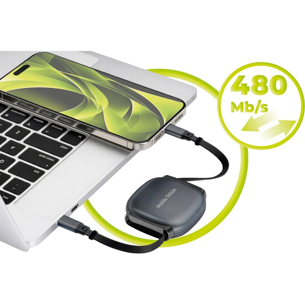 Kabel Mobile Origin CB7 z transferem danych do 480 Mb/s, ciemnoszary