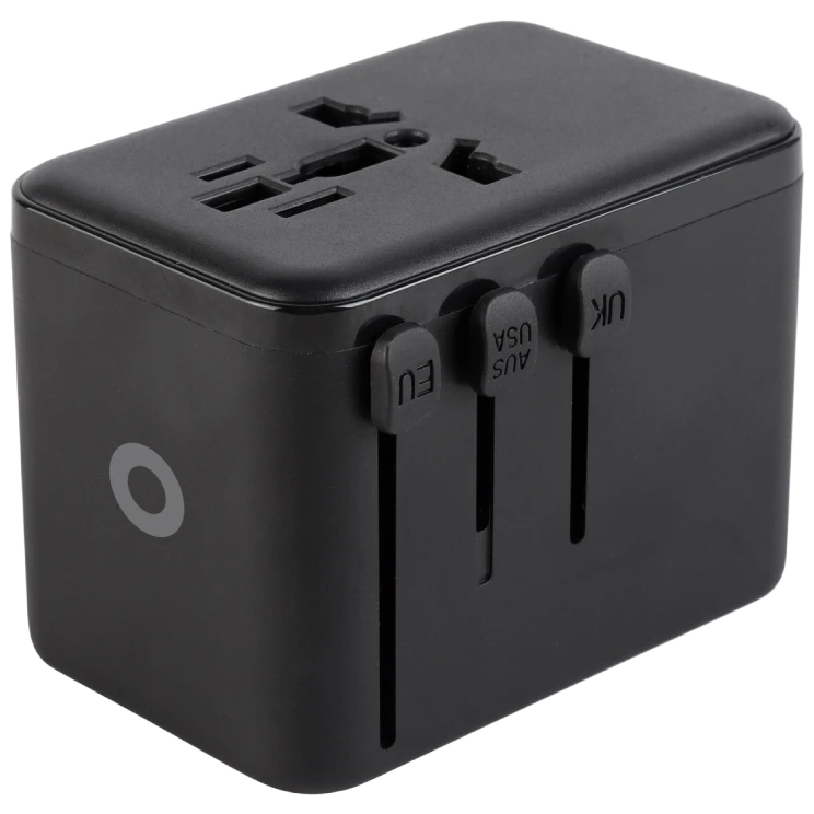 Mobile Origin Travel Adapter PW5, zaawansowany adapter podróżny GaN, uniwersalny, czarna