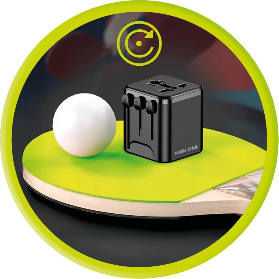 Adapter, przejściówka do gniazdka Mobile Origin, 2500W, PW30 EU/UK/US/AUS czarna