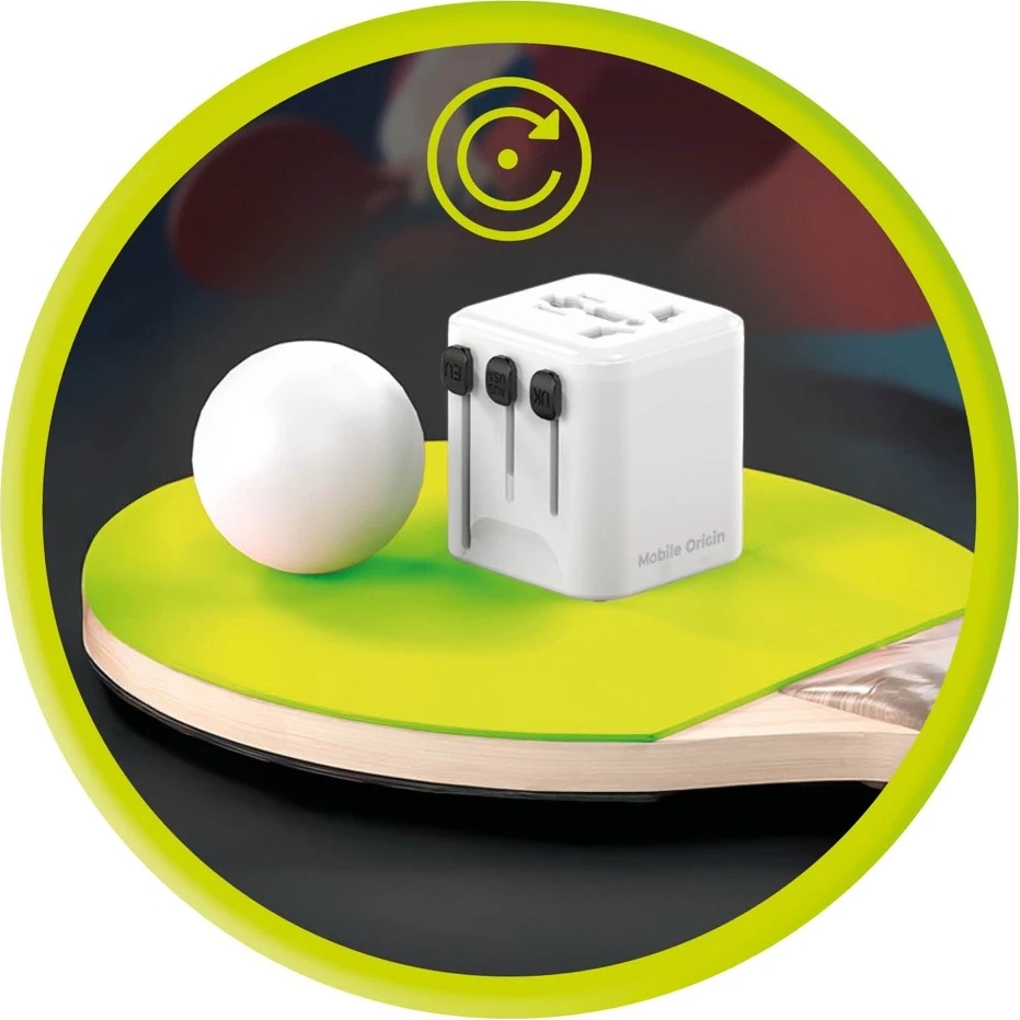 Adapter, przejściówka do gniazdka Mobile Origin, 2500W, PW30 EU/UK/US/AUS biała