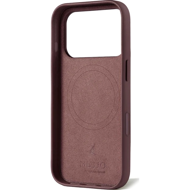 Etui skórzane Mujjo Full Leather Case do iPhone 17 Pro, bordowe