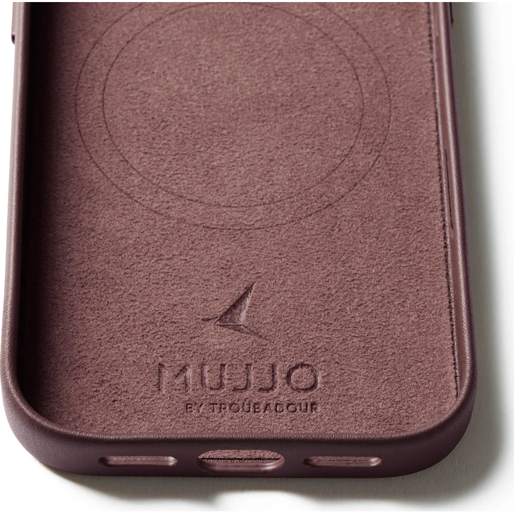Etui skórzane Mujjo Full Leather Case do iPhone 17 Pro, bordowe