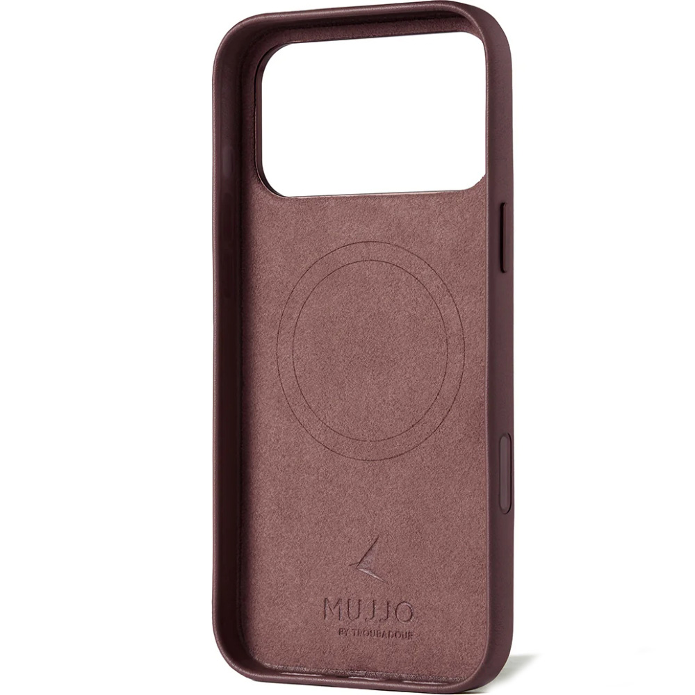 Etui skórzane Mujjo Full Leather Case do iPhone 17 Pro Max, bordowe