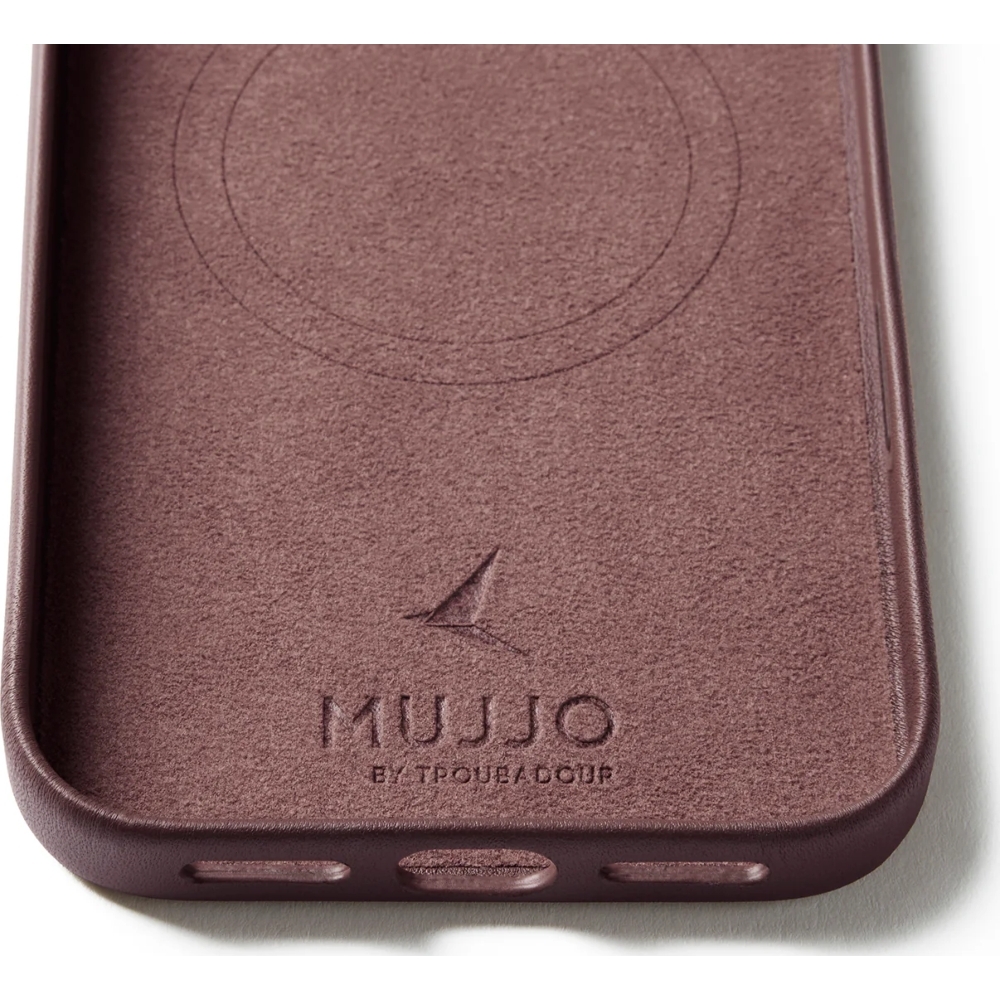 Etui skórzane Mujjo Full Leather Case do iPhone 17 Pro Max, bordowe