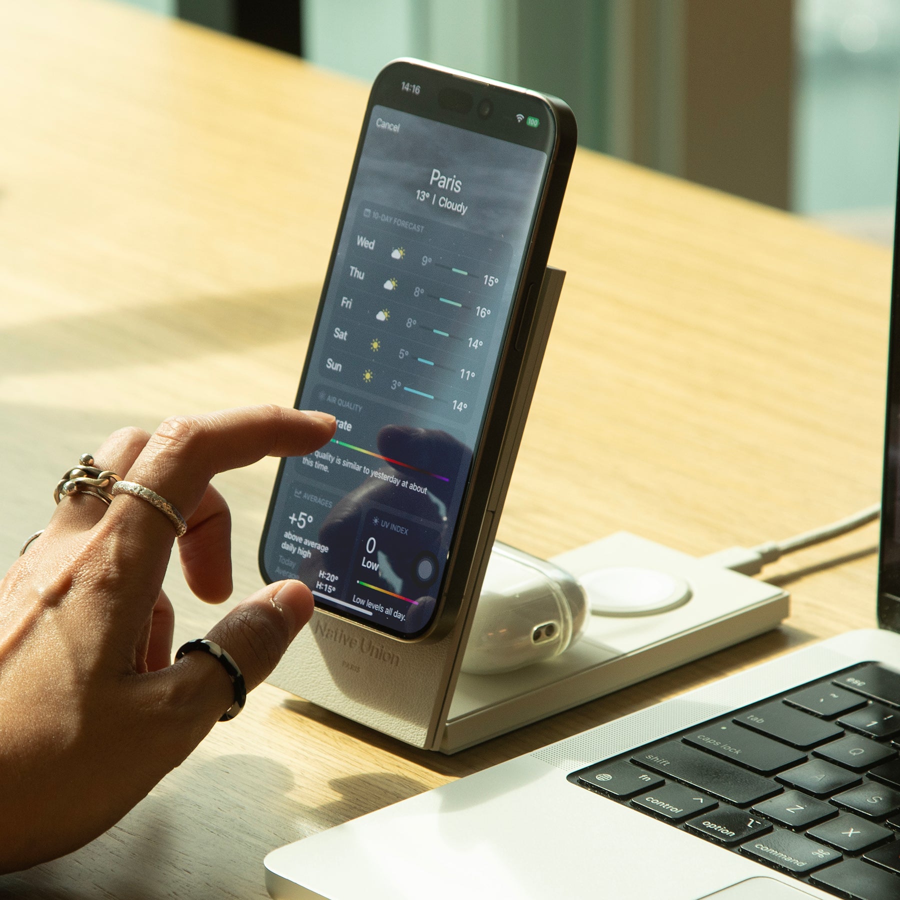 Rise 3-in-1 Magnetic Wireless Charger pełny zestaw