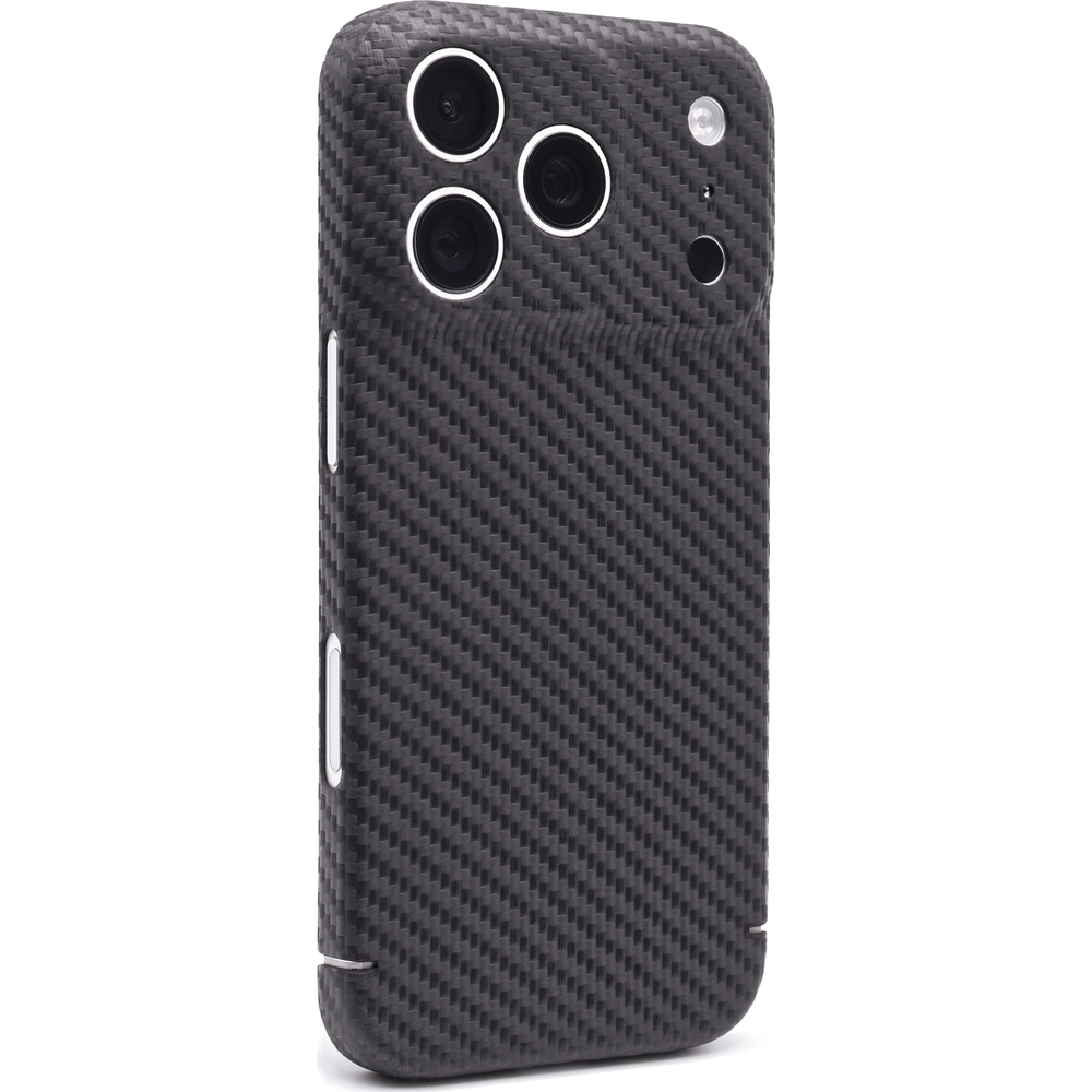 Karbonowe etui Nevox CarbonSeries wykonane z włókien węglowych i aramidowych dla iPhone 17 Pro, czarne